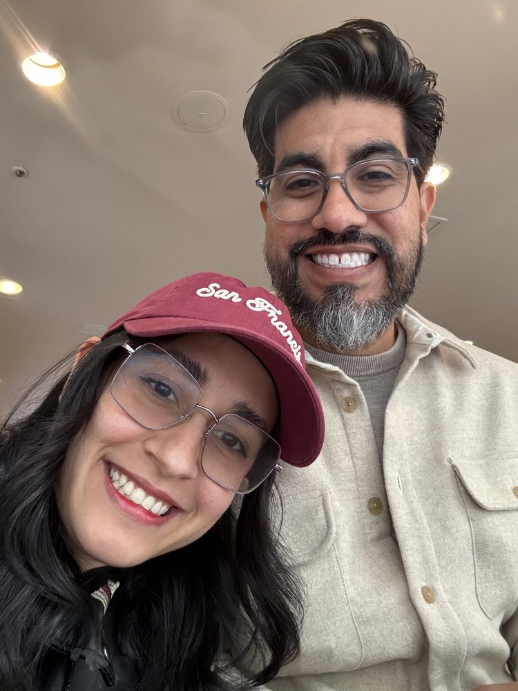 Virginia Puche and her husband