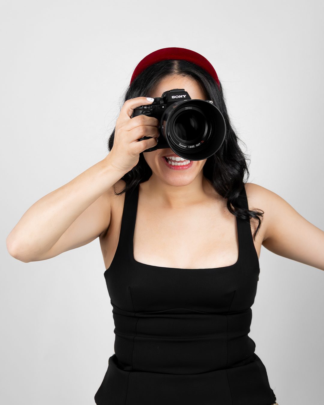 Virginia Puche with her camera